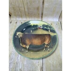 Block Country Farm 8" Luncheon Plates - EUC - Cow